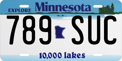 MN license plate 789SUC