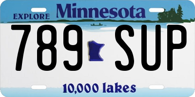 MN license plate 789SUP