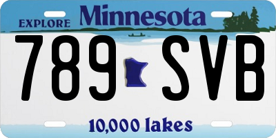MN license plate 789SVB