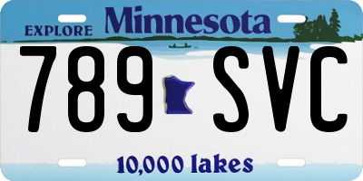 MN license plate 789SVC