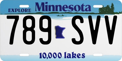 MN license plate 789SVV