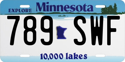 MN license plate 789SWF