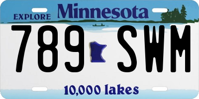 MN license plate 789SWM