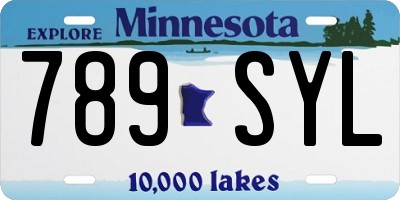 MN license plate 789SYL