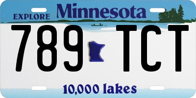 MN license plate 789TCT