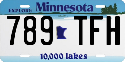 MN license plate 789TFH
