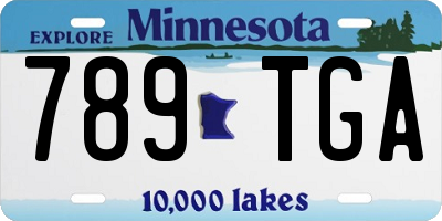 MN license plate 789TGA