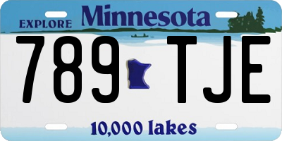 MN license plate 789TJE