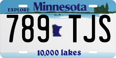 MN license plate 789TJS