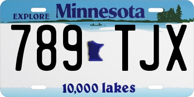 MN license plate 789TJX