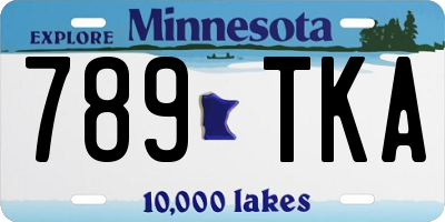 MN license plate 789TKA