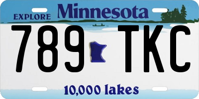 MN license plate 789TKC