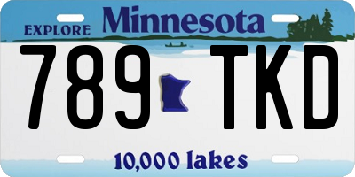 MN license plate 789TKD