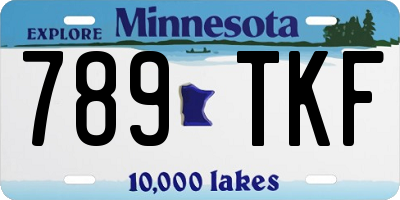 MN license plate 789TKF
