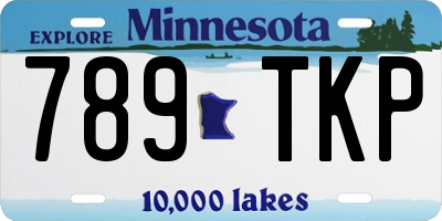 MN license plate 789TKP