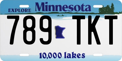 MN license plate 789TKT