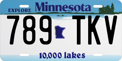 MN license plate 789TKV