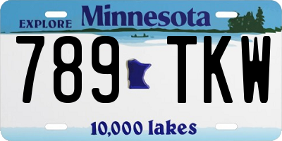 MN license plate 789TKW