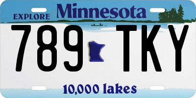 MN license plate 789TKY