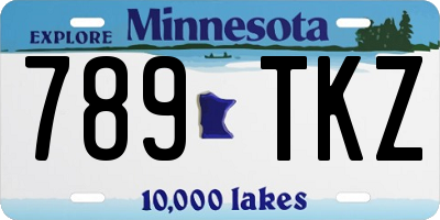 MN license plate 789TKZ