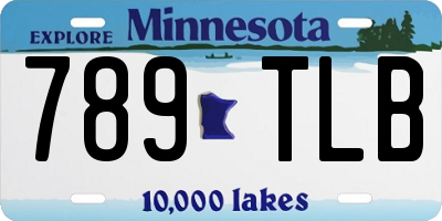 MN license plate 789TLB