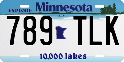 MN license plate 789TLK