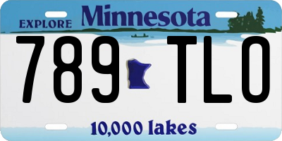 MN license plate 789TLO