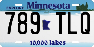 MN license plate 789TLQ