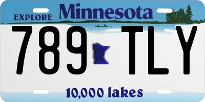 MN license plate 789TLY