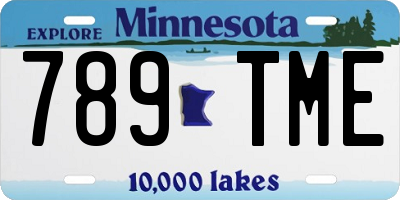 MN license plate 789TME