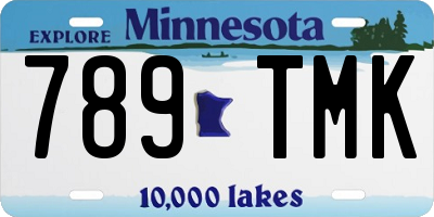 MN license plate 789TMK