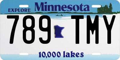 MN license plate 789TMY