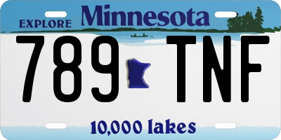 MN license plate 789TNF