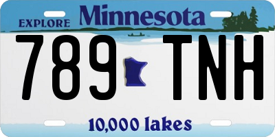 MN license plate 789TNH