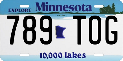 MN license plate 789TOG