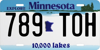 MN license plate 789TOH