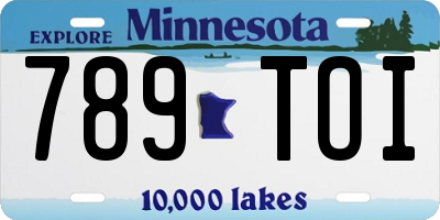 MN license plate 789TOI