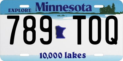 MN license plate 789TOQ