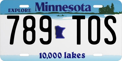 MN license plate 789TOS
