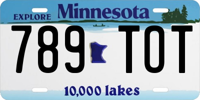 MN license plate 789TOT