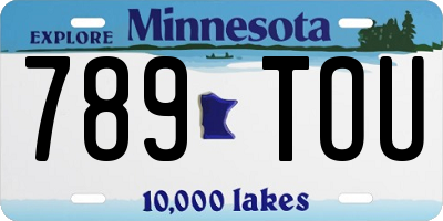 MN license plate 789TOU