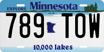 MN license plate 789TOW