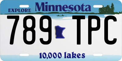 MN license plate 789TPC
