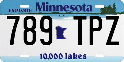 MN license plate 789TPZ