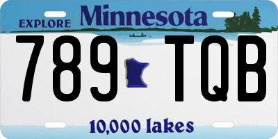 MN license plate 789TQB