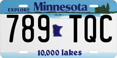 MN license plate 789TQC