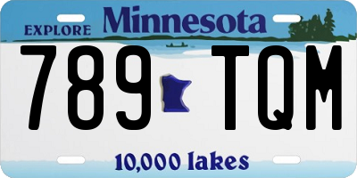 MN license plate 789TQM