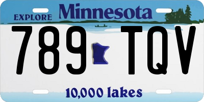 MN license plate 789TQV