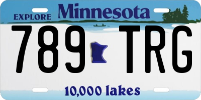 MN license plate 789TRG