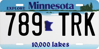 MN license plate 789TRK